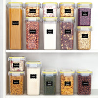 14-pack Mat Förvaring - Lufttäta Burkar med Lock - Kit Transparent