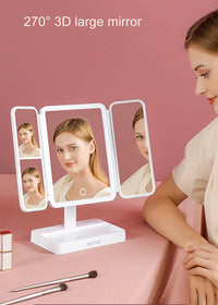 Tri-Fold LED Sminkspegel – Perfekt makeup varje gång!