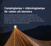 NexTool Camping LED-ljusslinga – Vattentålig & Dekorativ