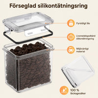 14-pack Mat Förvaring - Lufttäta Burkar med Lock - Kit Transparent