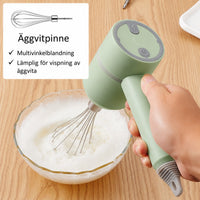 Uppladdningsbar 3-växlad Handmixer – Portabel Kraft för Alla Dina Bakbehov!