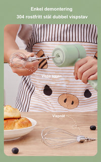 Uppladdningsbar 3-växlad Handmixer – Portabel Kraft för Alla Dina Bakbehov!