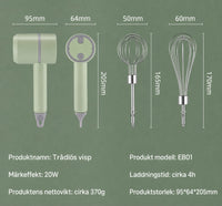 Uppladdningsbar 3-växlad Handmixer – Portabel Kraft för Alla Dina Bakbehov!